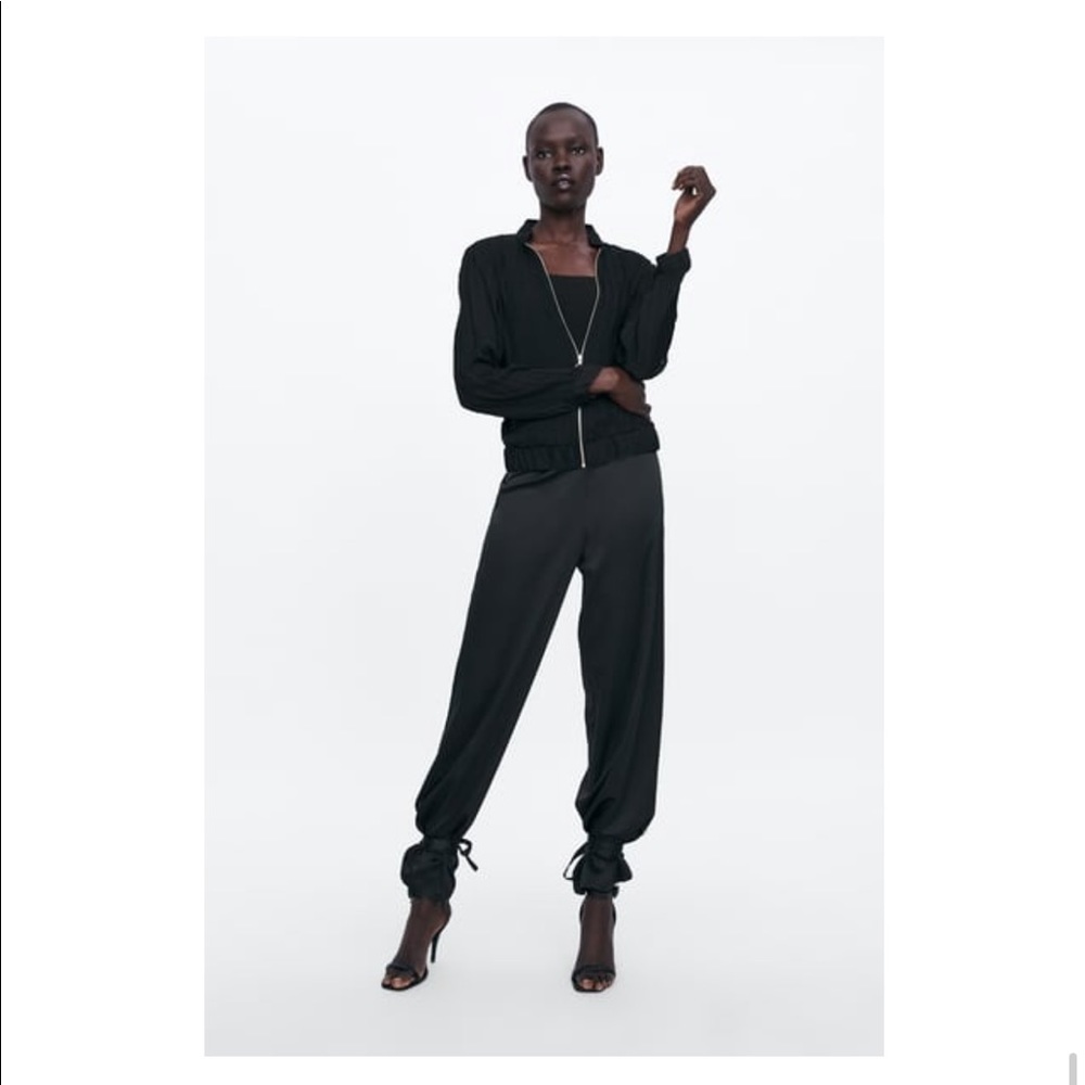 Zara pleated bomber jacket